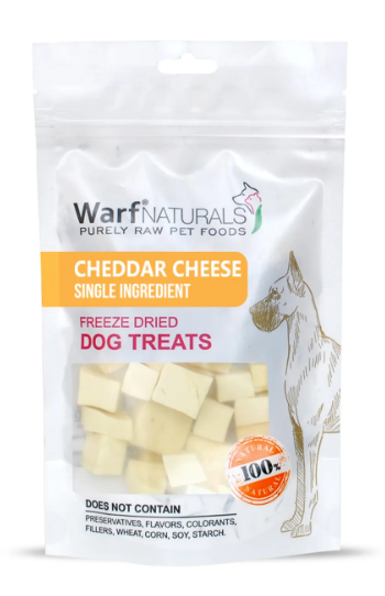 Warf Naturals Dondurulmuş Kurutulmuş Cheddar Peynirli Köpek Ödül Maması 300 Gr