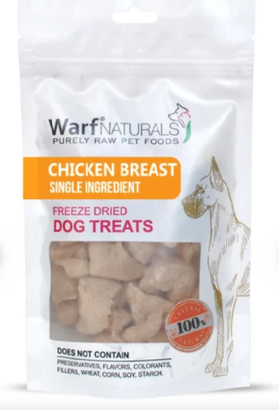Warf Naturals Dondurulmuş Kurutulmuş Tavuk Göğüslü Köpek Ödül Maması 300 Gr