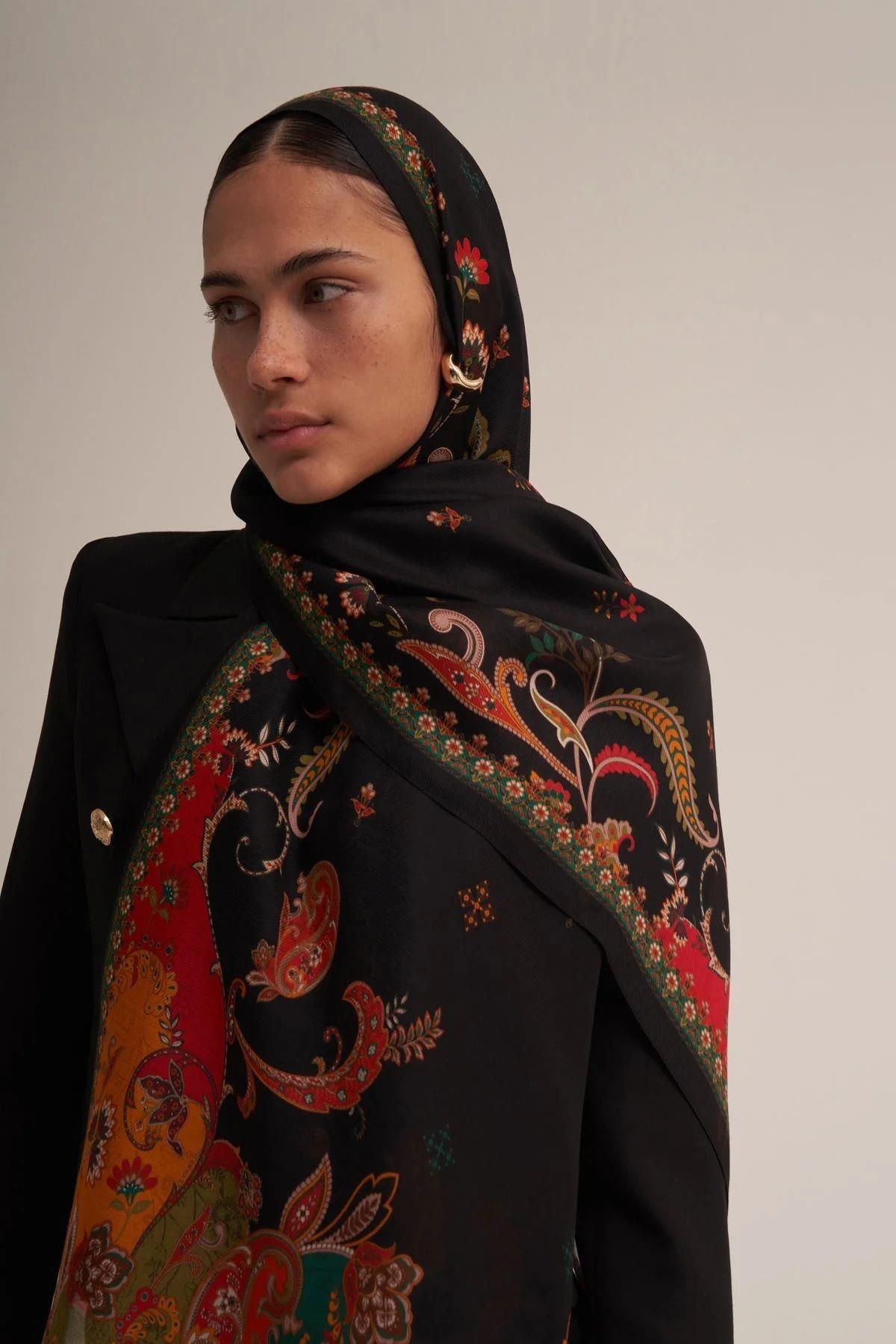 BLACK FLORAL Kırmızı
