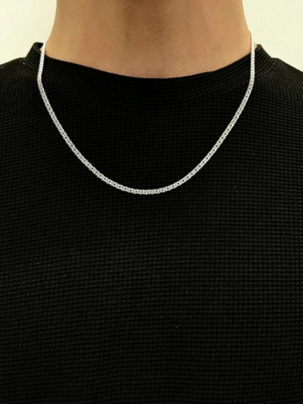 925 AYAR 2 MM RAMBO MODEL ERKEK GÜMÜŞ KOLYE