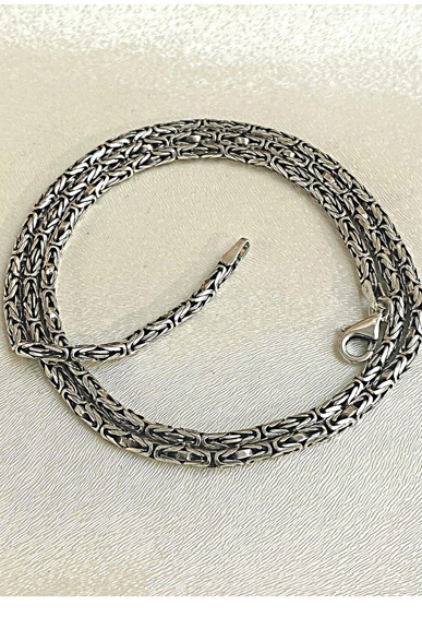 925 AYAR 2,5 MM KRAL ERKEK GÜMÜŞ KOLYE