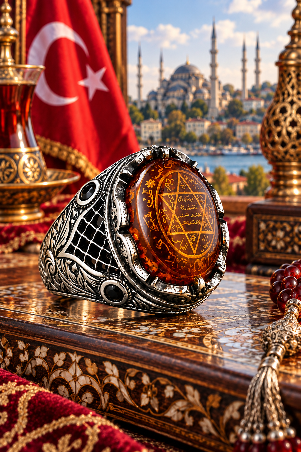 925 AYAR SÜLEYMAN MÜHRÜ ERKEK GÜMÜŞ YÜZÜK