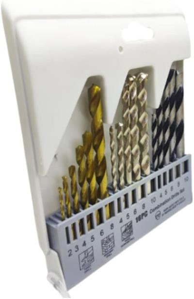 Bay-Tec  Beton-Metal-Ahşap Matkap Uç Seti Takımı 16 Parça MU1804