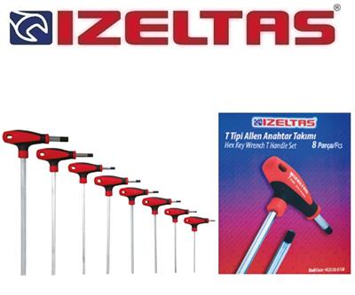 İzeltaş 8 Parça T Tipi Allen Anahtar Takımı