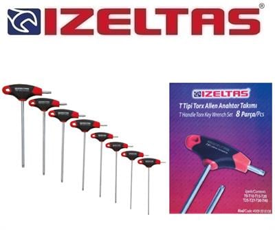 İzeltaş 8 Parça T Tipi Torx Allen Anahtar Takımı