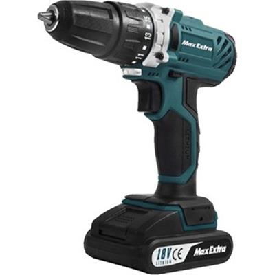 Max Extra MXP1960D 18V 1.5 Ah Li-ion Çift Akülü Darbeli Matkap 
