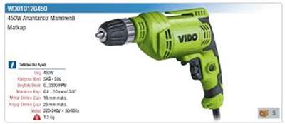 Vido Elektrikli Matkap 450W WD010120450