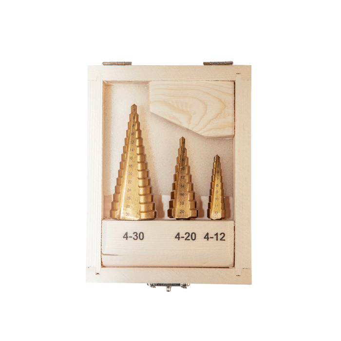 3 Parça Titanyum Kaplı Kademeli Matkap Ucu Takımı