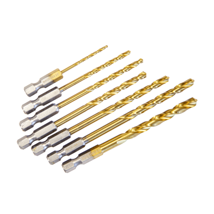 7 Parça Bits Saplı Fully Ground Matkap Ucu Takımı