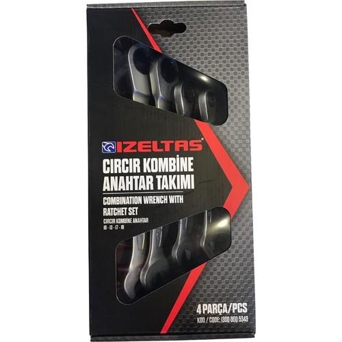 İzeltaş 4 Parça Cırcır Kombine Anahtar Takımı 10x13x17x19