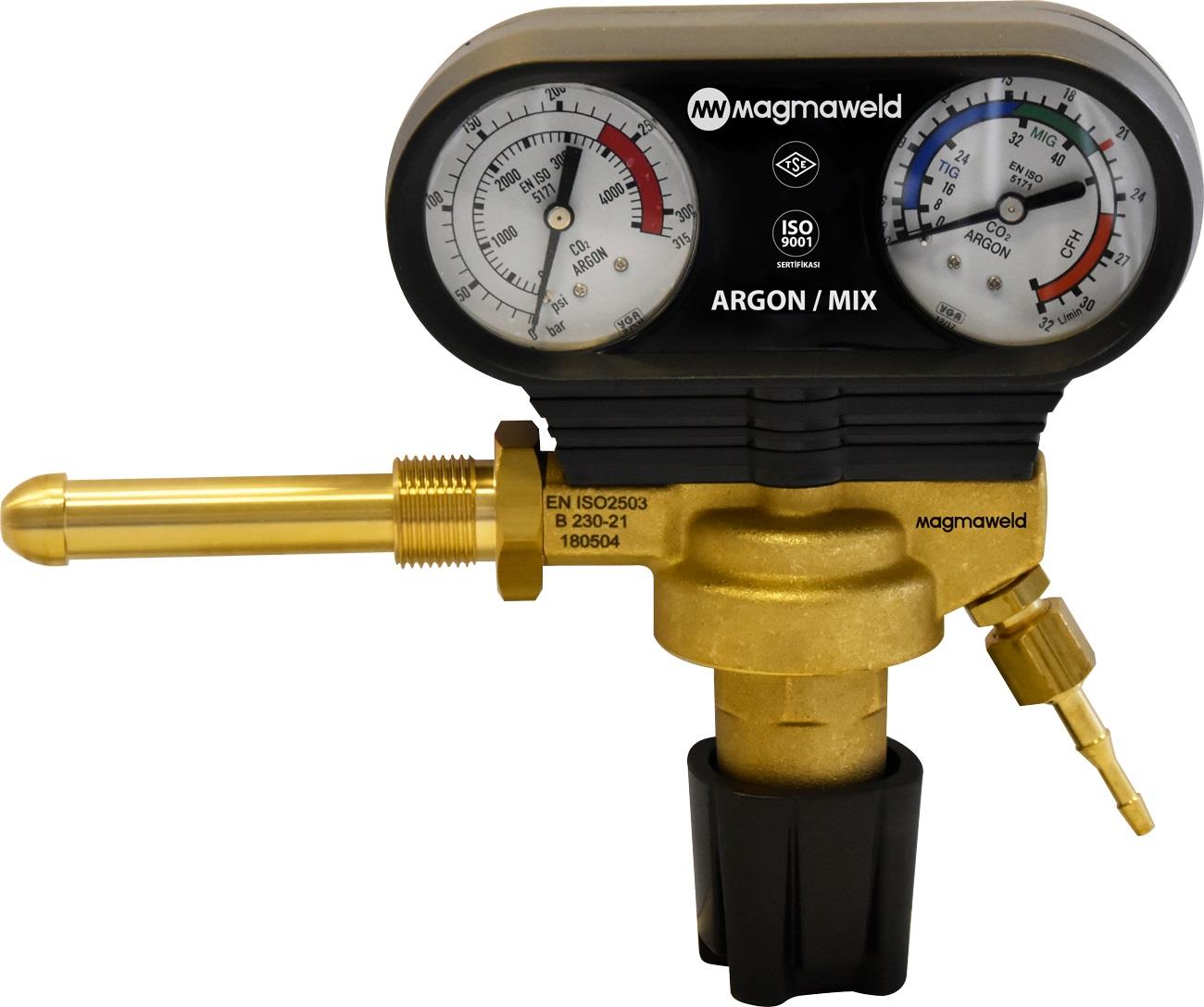 Magmaweld Argon Basınç Regülatörü G5/8'' Alttan Ayarlı 7020001004