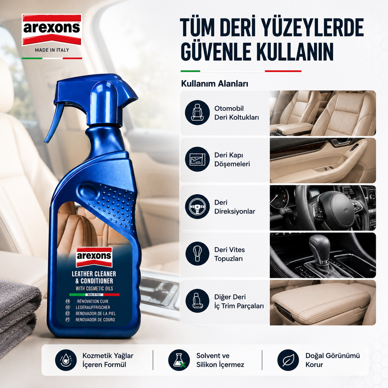 Arexons 500 ml Deri Temizleme Ve Bakım