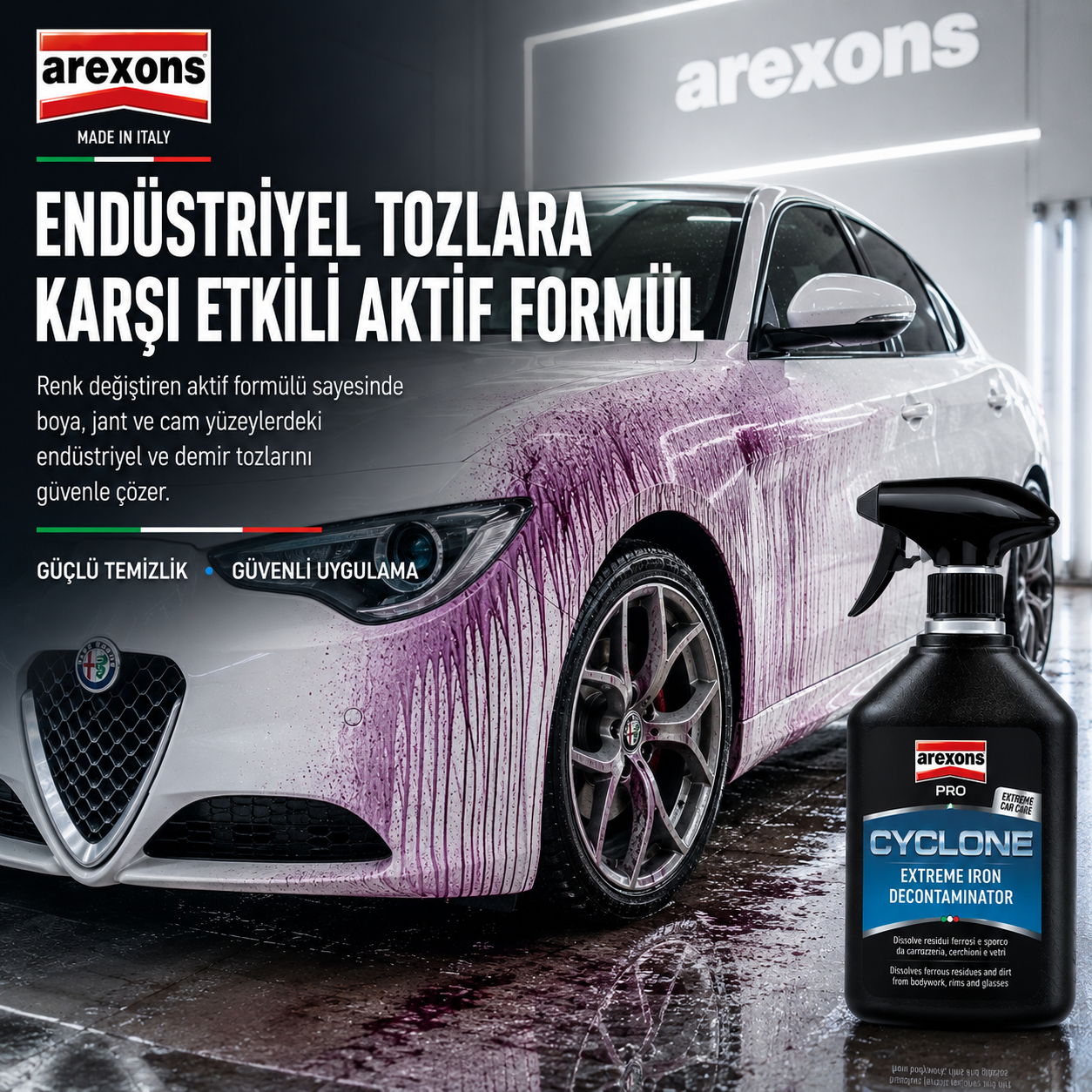 Arexons Pro Cyclone Demir Tozu Temizleyici 500 ml