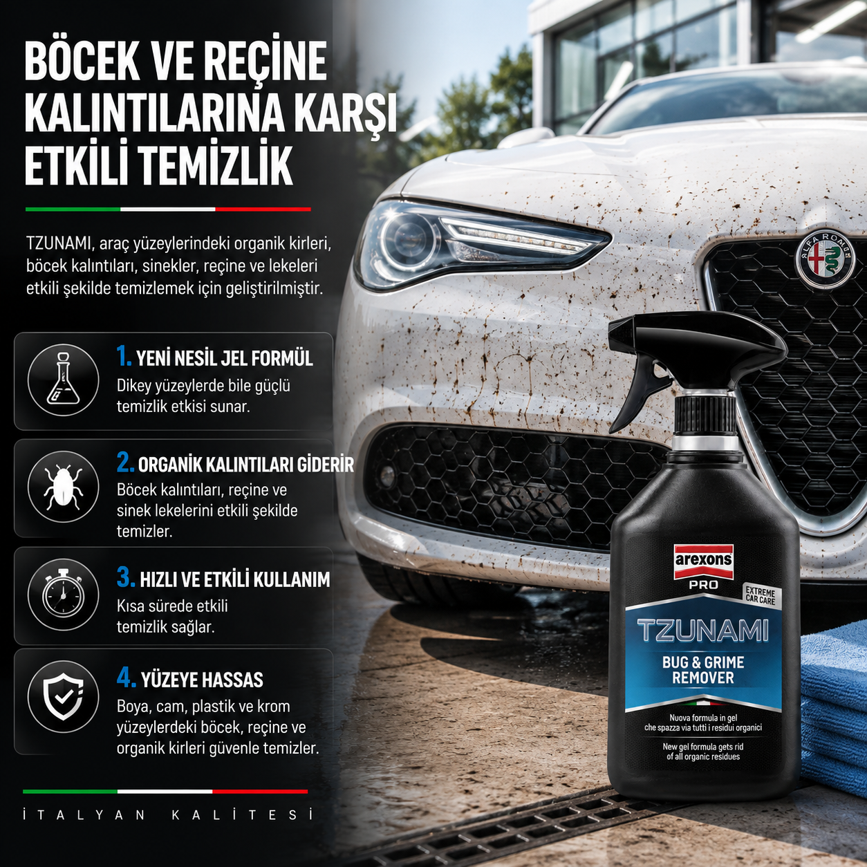 Arexons Pro Tzunami - Reçine ve Böcek Temizleyici 500 ml