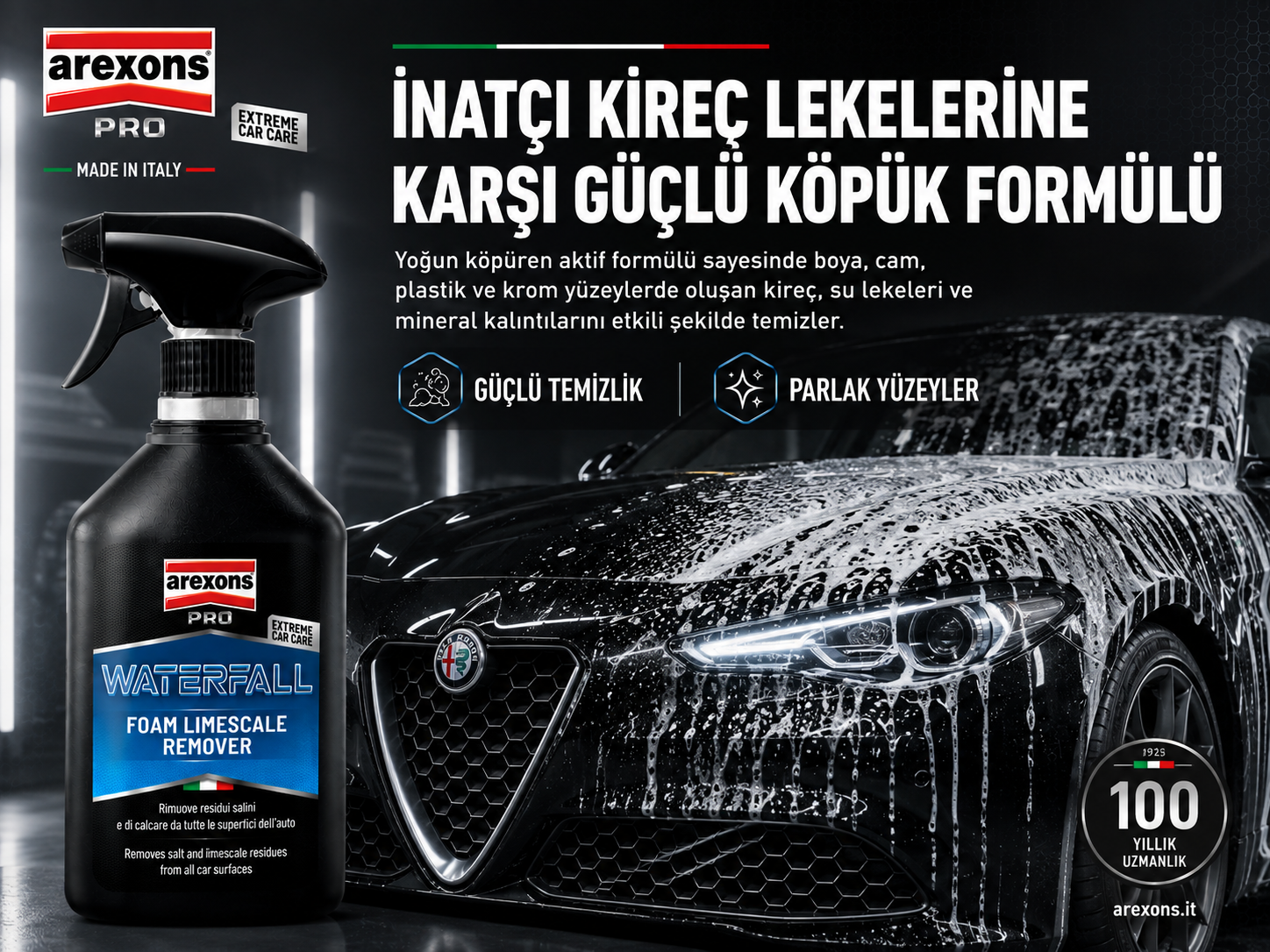 Arexons Pro Waterfall - Kireç Sökücü Köpük 500 ml