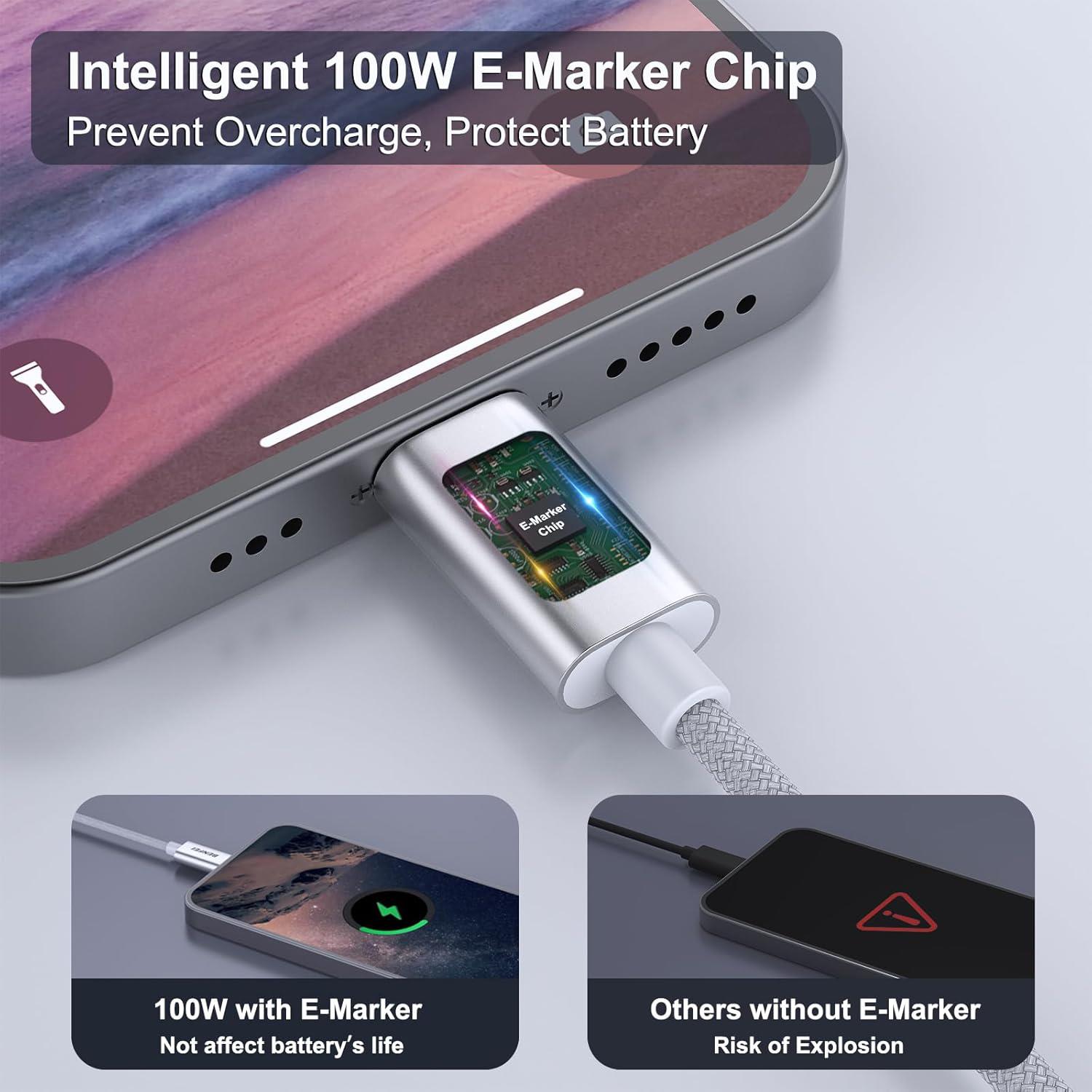 BENFEI 100W USB C Hızlı Şarj Kablosu (3,3 ft)