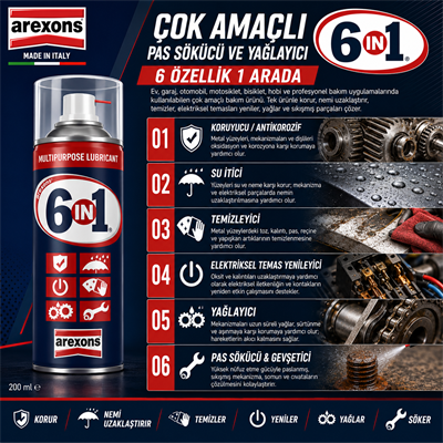 6in1 Pas Sökücü ve Yağlayıcı 200 ml