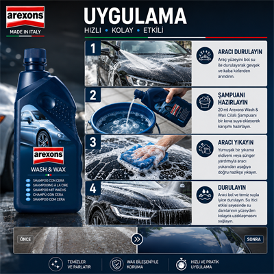 Arexons 1000 ml Kendinden Kuruyan Cilalı Şampuan