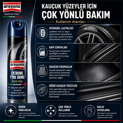 Arexons Lastik Siyahlatıcı ve Koruyucu Süt 400ml