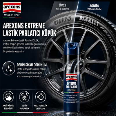 Arexons Lastik Siyahlatıcı ve Koruyucu Süt 400ml