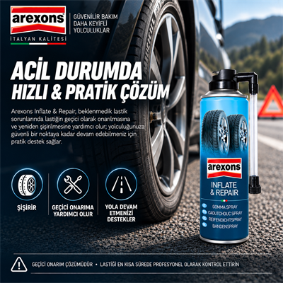 Arexons Lastik Şişirme Tamir Köpüğü 300 ml