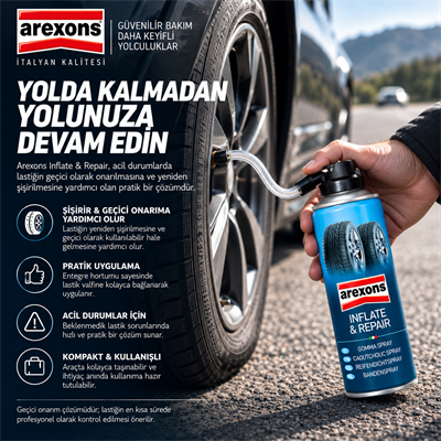 Arexons Lastik Şişirme Tamir Köpüğü 300 ml