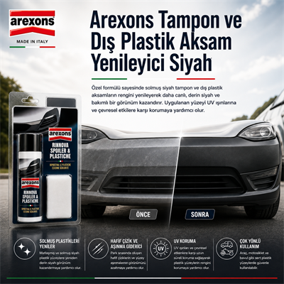 Arexons Tampon ve Dış Plastik Aksam Yenileyici Siy