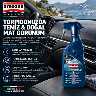 Arexons Torpido Temizleyici Koruyucu Bakım Kremi Mat 400 ml
