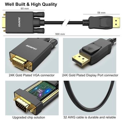 BENFEI DisplayPort - VGA Kablosu