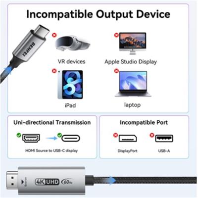 BENFEI HDMI - USB-C Video Kablosu, 6FT/1,8M