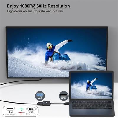 BENFEI HDMI - VGA, Altın Kaplamalı Adaptör