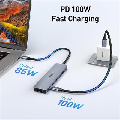 BENFEI USB C HUB 7si 1 arada HDMI (4K@60Hz,Srtfk)