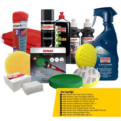 Profesyoneller için Çizik Giderme & Parlatma Hizmeti & Ürün Paketi (10 Araç içi)