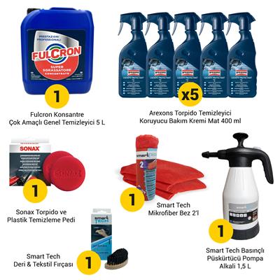 Profesyoneller için Detaylı İç Temizlik Tekstil Hizmeti & Ürün Paketi (10 Araç için)
