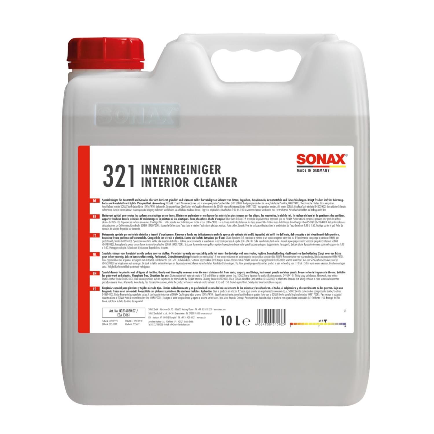 Sonax Araç İçi Temizleyici 10 L