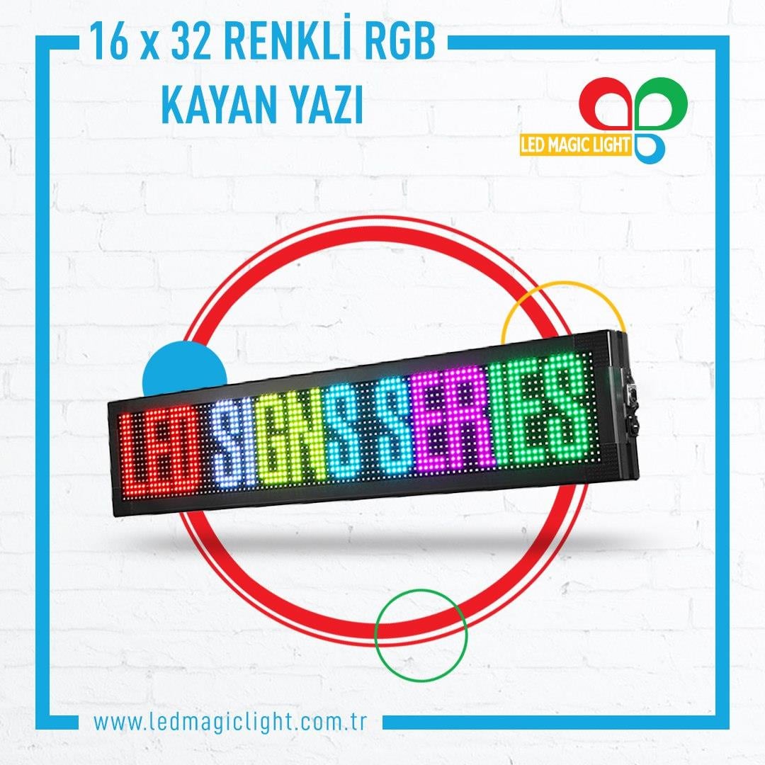 16 x 32 RGB KAYAN YAZI