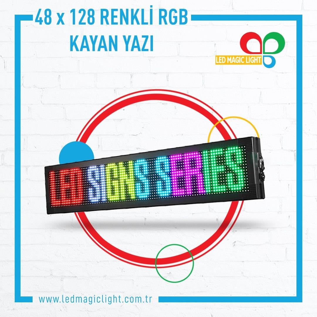 48 x 128 RGB KAYAN YAZI