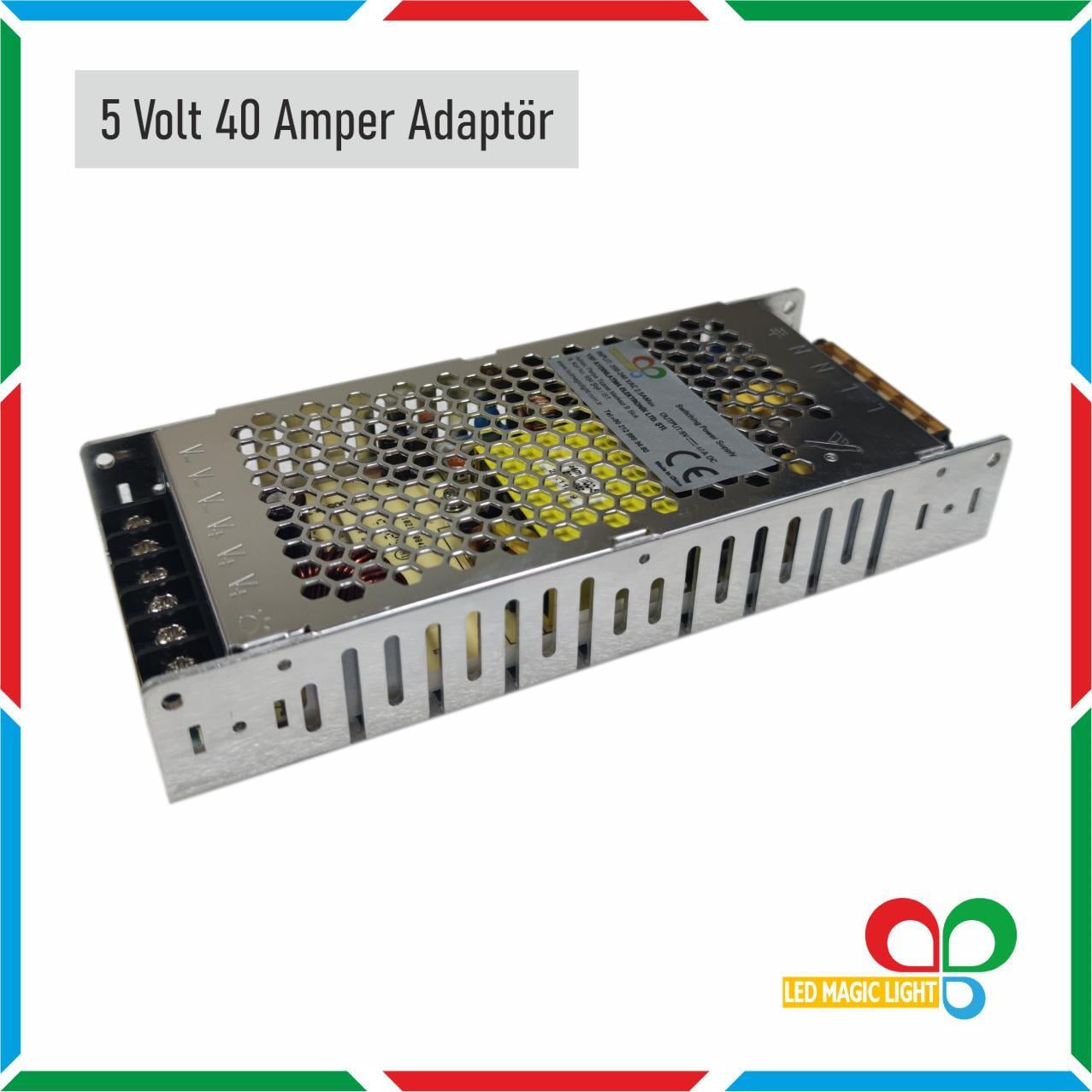 5 VOLT 40 AMPER SLİM ADAPTÖR