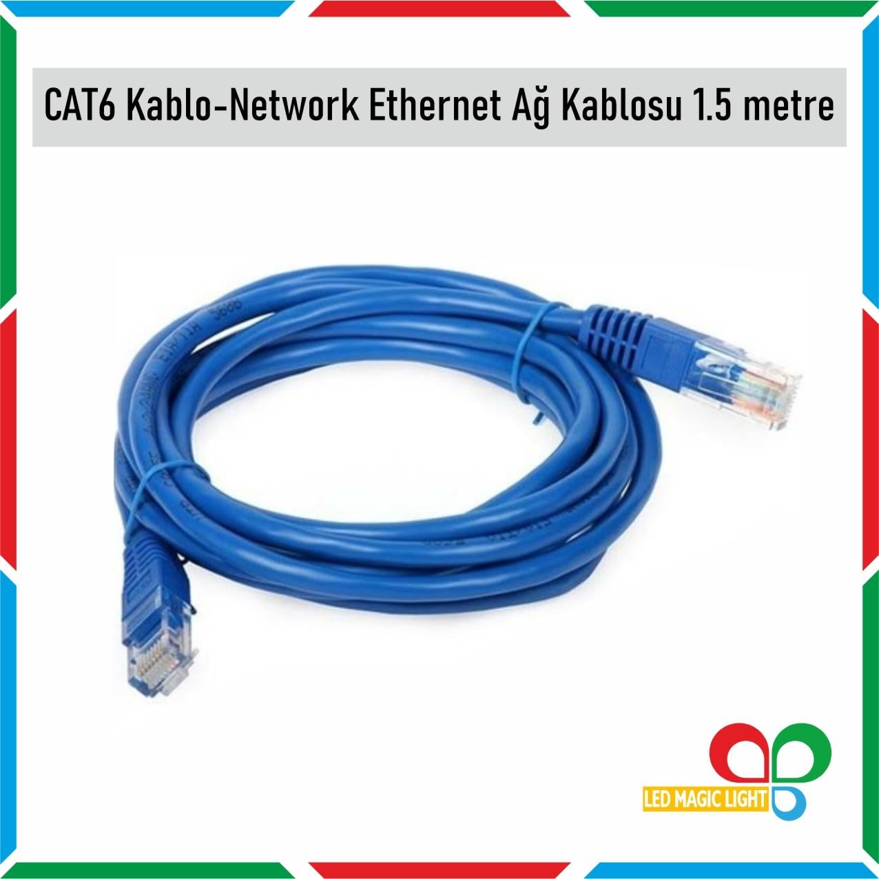 CAT6 KABLO NETWORK ETHERNET AĞ KABLOSU 1.5 Metre