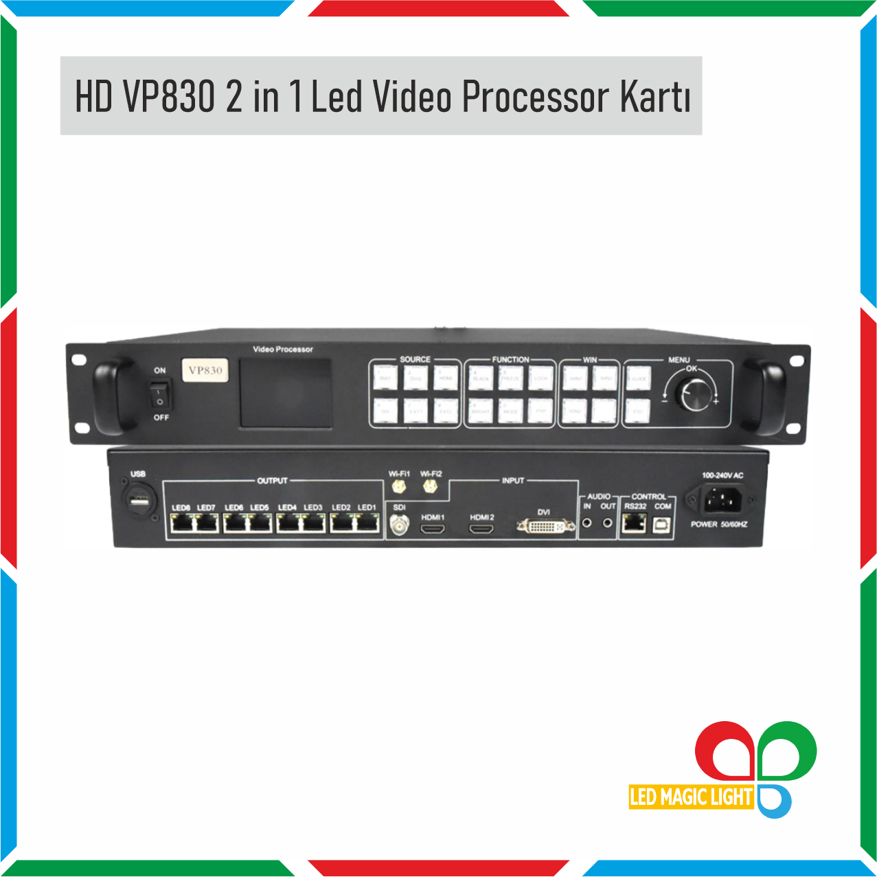 HD VP 830 2 in 1 LED VIDEO PROCESSOR
