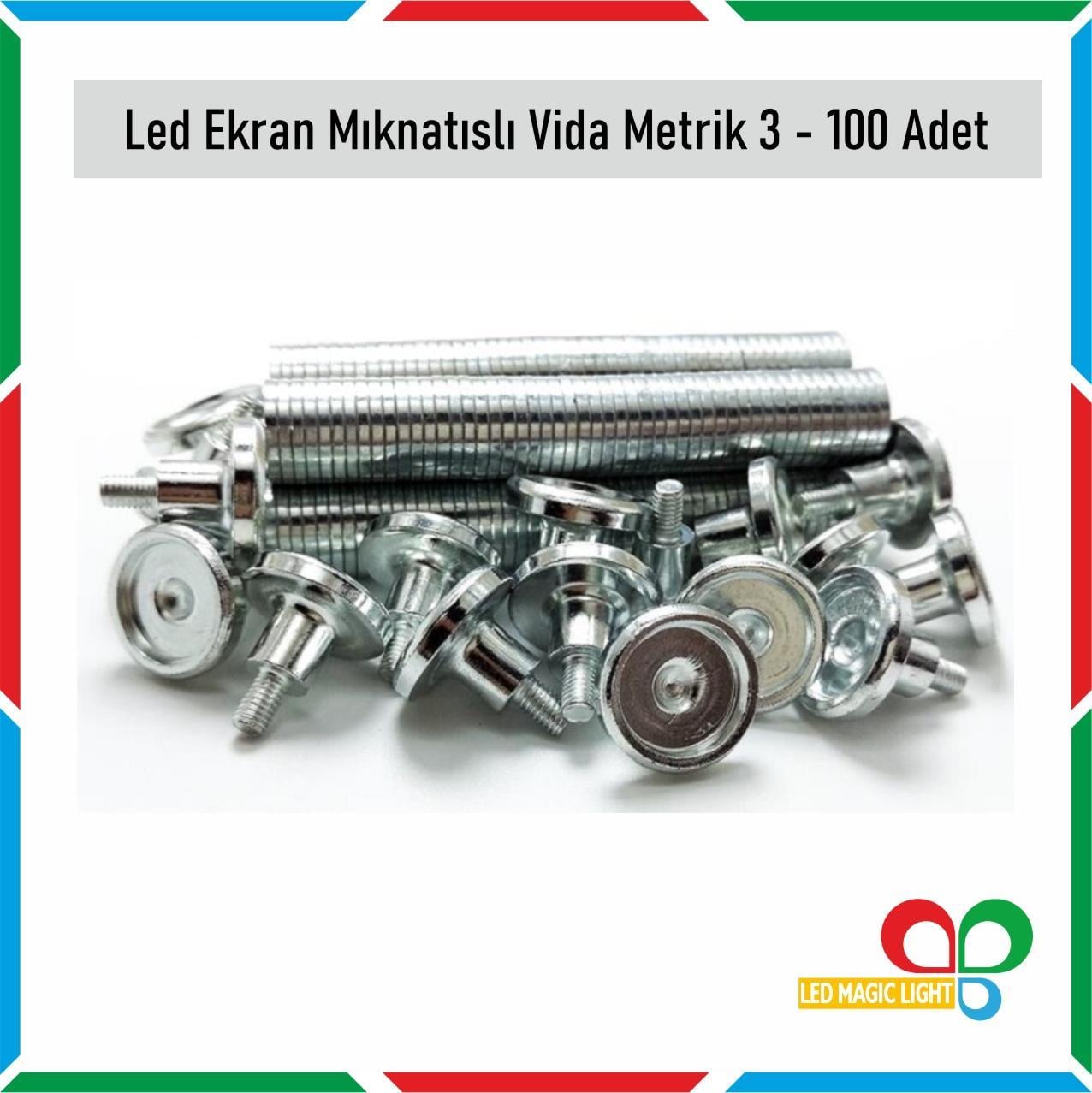 LED TABELA LED EKRAN MIKNATISLI VİDA METRİK 3 - 500 ADET