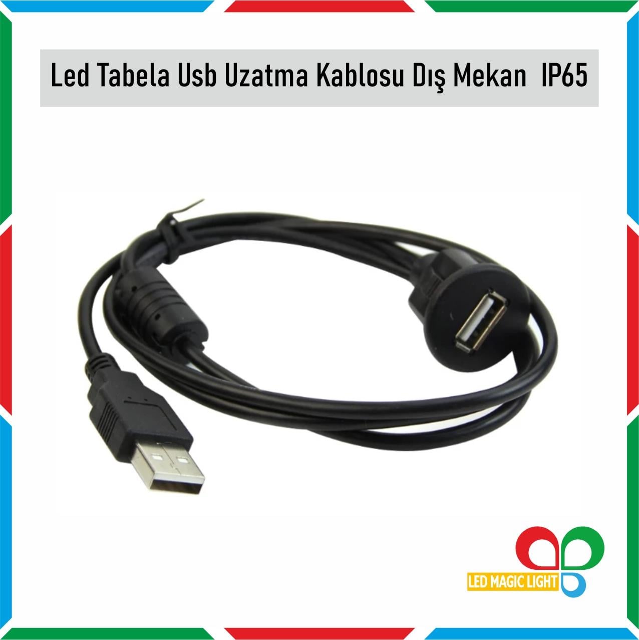 LED TABELA USB UZATMA KABLOSU DIŞ MEKAN IP65