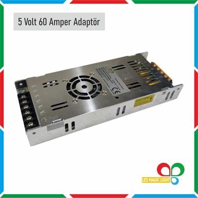 5 VOLT 60 AMPER SLİM AKILLI FANLI ADAPTÖR