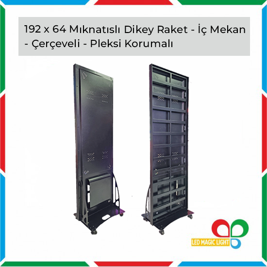 192x64 Led Poster - Raket Kasa (Pleksi Korumalı)