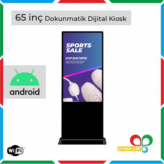 65'' Dokunmatik Dijital Kiosk Android