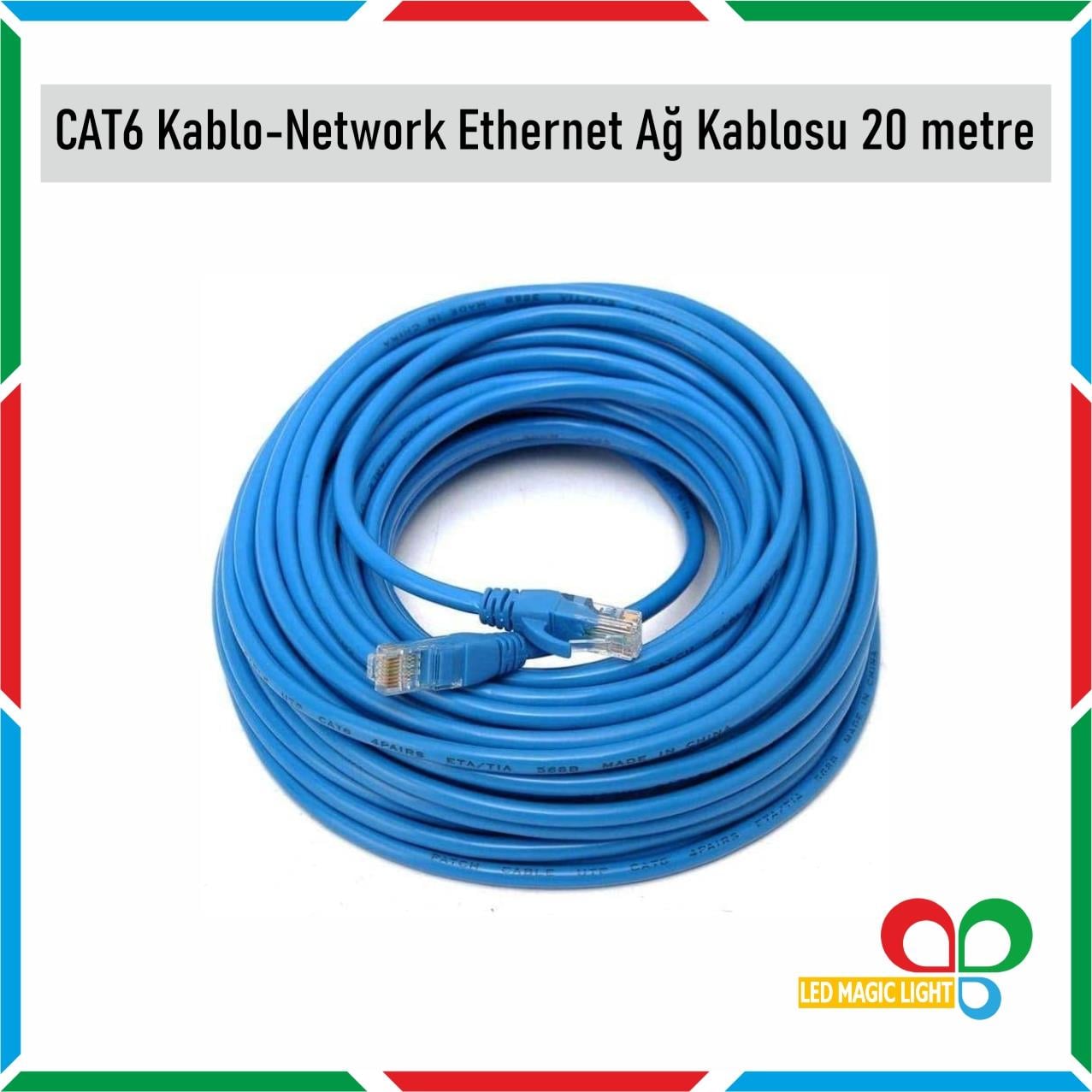 CAT6 KABLO NETWORK ETHERNET AĞ KABLOSU 20 Metre