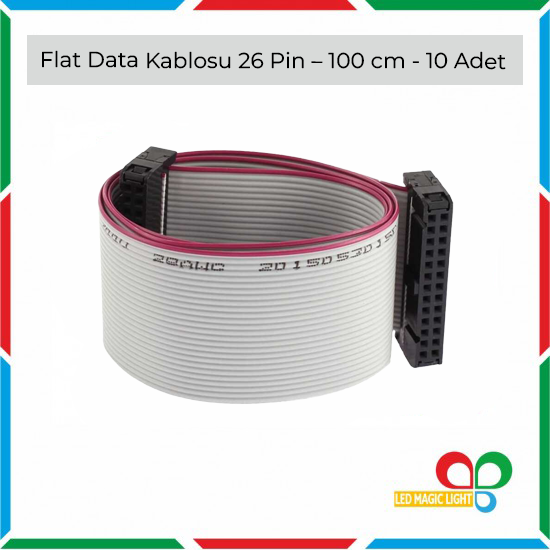 Flat Data Kablosu 26 Pin – 100 cm - 10 Adet