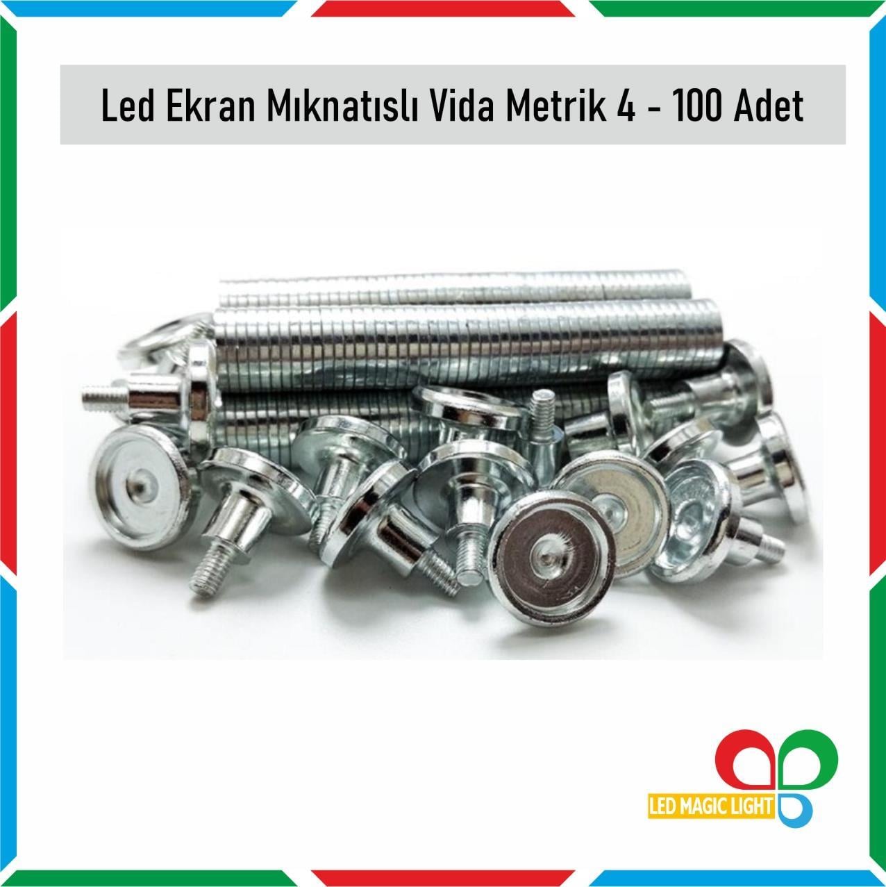 LED TABELA LED EKRAN MIKNATISLI VİDA METRİK 4 - 100 ADET