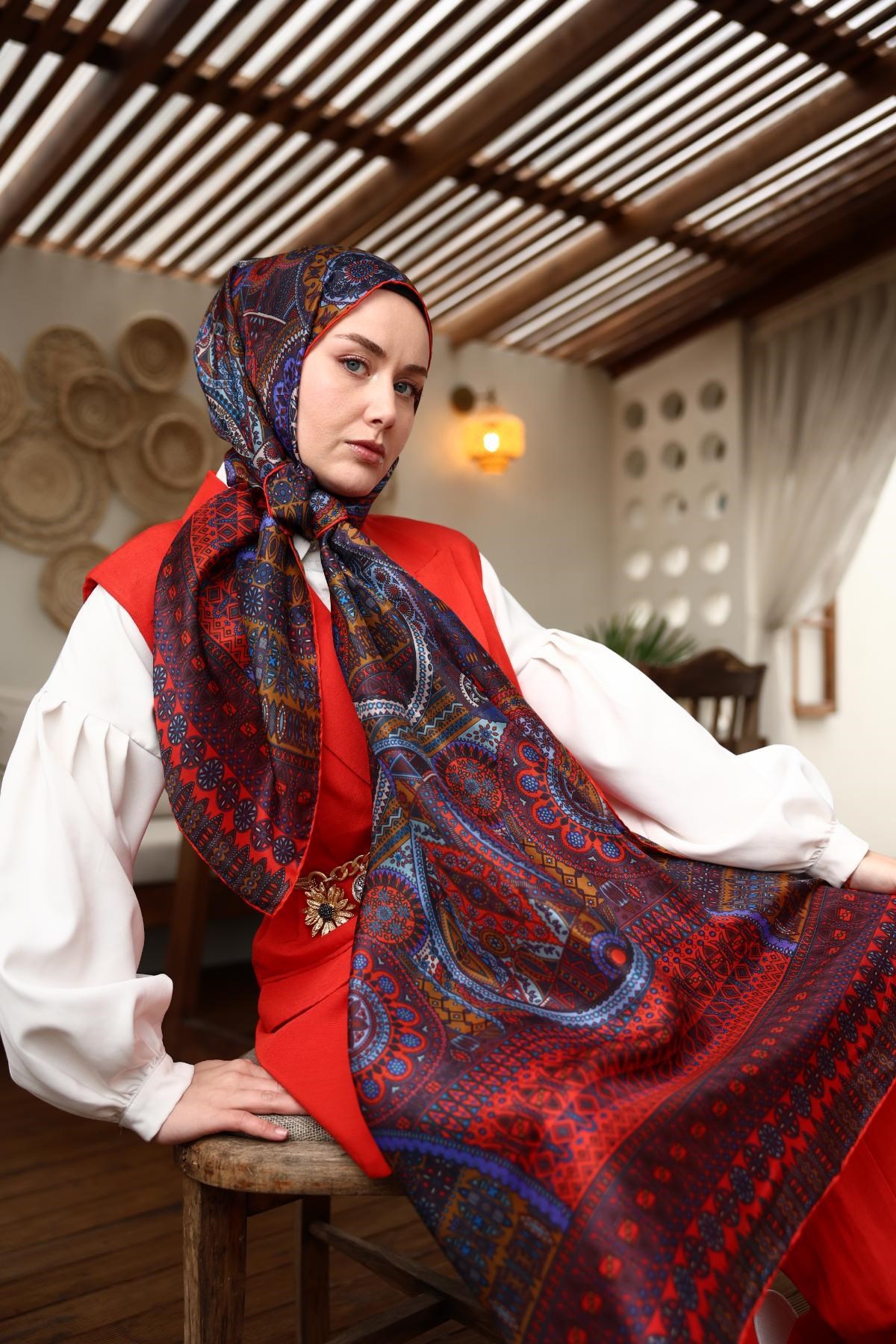 %100 Vual İpek Şal 441002-09