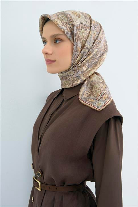 Armine Yeni Sezon 2026 Saf İpek Twill Eşarp 9540D 32